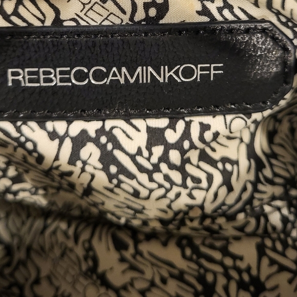 Rebecca Minkoff M.A.C. Black Leather Crossbody Bag Purse With Black Accents - Picture 8 of 16